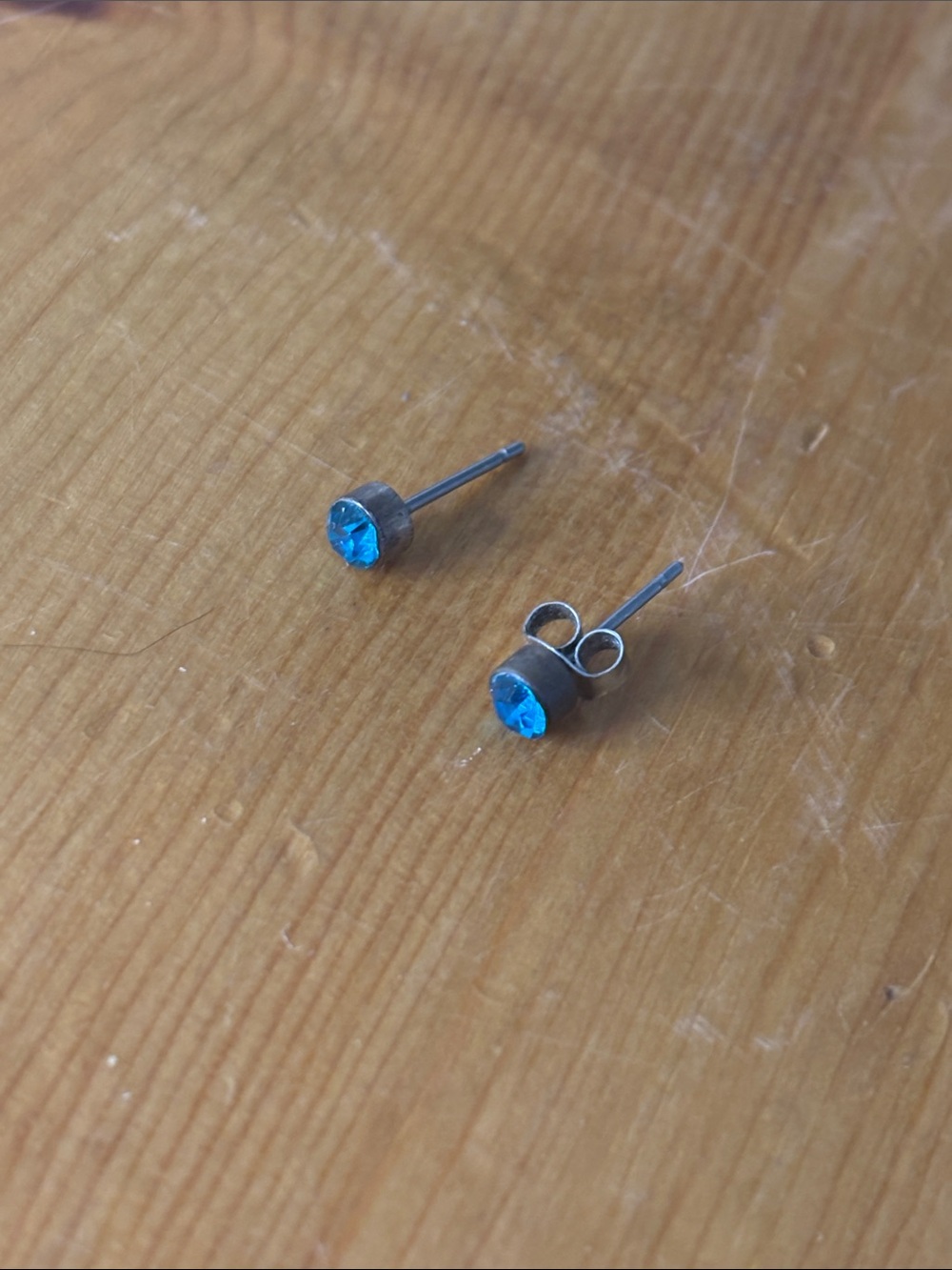 Blue Crystal Stud Earrings